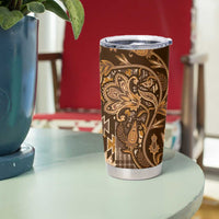 Africa Floral mix Maasai Shuka Tumbler Cup Gold Moitf - Wonder Print Shop