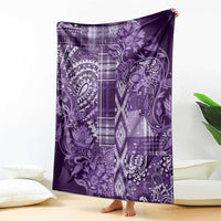 Africa Floral mix Maasai Shuka Blanket Purple Moitf