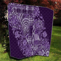 Africa Floral mix Maasai Shuka Quilt Purple Moitf - Wonder Print Shop
