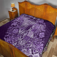 Africa Floral mix Maasai Shuka Quilt Purple Moitf - Wonder Print Shop