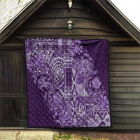 Africa Floral mix Maasai Shuka Quilt Purple Moitf - Wonder Print Shop