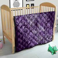 Africa Floral mix Maasai Shuka Quilt Purple Moitf - Wonder Print Shop
