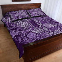 Africa Floral mix Maasai Shuka Quilt Bed Set Purple Moitf - Wonder Print Shop