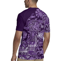Africa Floral mix Maasai Shuka Rugby Jersey Purple Moitf - Wonder Print Shop