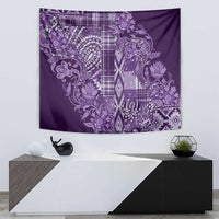 Africa Floral mix Maasai Shuka Tapestry Purple Moitf - Wonder Print Shop