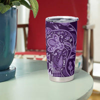 Africa Floral mix Maasai Shuka Tumbler Cup Purple Moitf - Wonder Print Shop