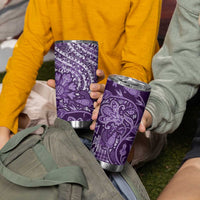 Africa Floral mix Maasai Shuka Tumbler Cup Purple Moitf - Wonder Print Shop