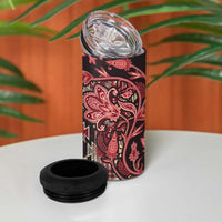 Africa Floral mix Maasai Shuka 4 in 1 Can Cooler Tumbler Red Moitf LT9 - Wonder Print Shop