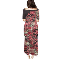 Africa Floral mix Maasai Shuka Puletasi Red Moitf - Wonder Print Shop