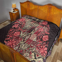 Africa Floral mix Maasai Shuka Quilt Red Moitf - Wonder Print Shop