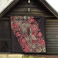 Africa Floral mix Maasai Shuka Quilt Red Moitf - Wonder Print Shop