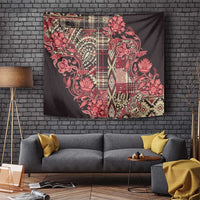 Africa Floral mix Maasai Shuka Tapestry Red Moitf - Wonder Print Shop