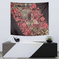 Africa Floral mix Maasai Shuka Tapestry Red Moitf - Wonder Print Shop