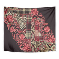 Africa Floral mix Maasai Shuka Tapestry Red Moitf - Wonder Print Shop