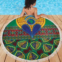 African Pattern Traditional Kanga Style Beach Blanket LT9 - Wonder Print Shop