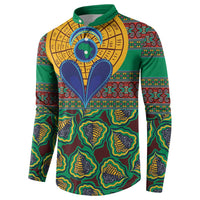 African Pattern Traditional Kanga Style Button Sweatshirt LT9 - Wonder Print Shop