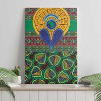 African Pattern Traditional Kanga Style Canvas Wall Art LT9 - Wonder Print Shop