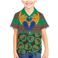 African Pattern Traditional Kanga Style Family Matching Mermaid Dress and Hawaiian Shirt LT9 - Wonder Print Shop