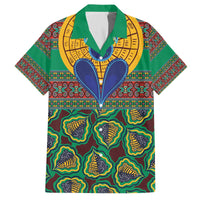 African Pattern Traditional Kanga Style Family Matching Off The Shoulder Long Sleeve Dress and Hawaiian Shirt - Wonder Print Shop