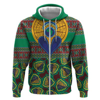 African Pattern Traditional Kanga Style Hoodie - Wonder Print Shop