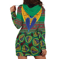 African Pattern Traditional Kanga Style Hoodie Dress - Wonder Print Shop