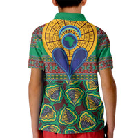 African Pattern Traditional Kanga Style Kid Polo Shirt - Wonder Print Shop
