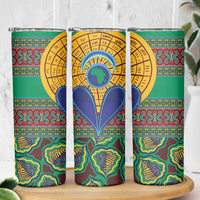 African Pattern Traditional Kanga Style Skinny Tumbler - Wonder Print Shop