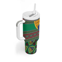 African Pattern Traditional Kanga Style Tumbler With Handle - Wonder Print Shop