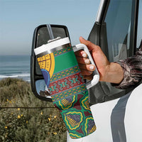 African Pattern Traditional Kanga Style Tumbler With Handle - Wonder Print Shop