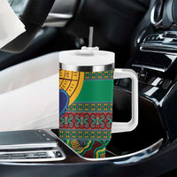 African Pattern Traditional Kanga Style Tumbler With Handle - Wonder Print Shop