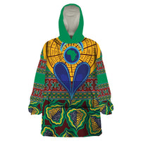 African Pattern Traditional Kanga Style Wearable Blanket Hoodie - Wonder Print Shop
