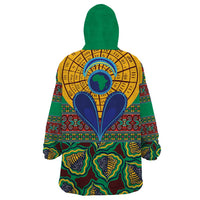African Pattern Traditional Kanga Style Wearable Blanket Hoodie - Wonder Print Shop