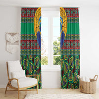 African Pattern Traditional Kanga Style Window Curtain - Wonder Print Shop