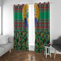 African Pattern Traditional Kanga Style Window Curtain - Wonder Print Shop