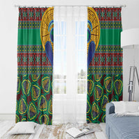 African Pattern Traditional Kanga Style Window Curtain - Wonder Print Shop