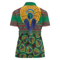 African Pattern Traditional Kanga Style Women Polo Shirt - Wonder Print Shop