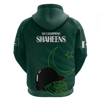 Pakistan Cricket Helmet Hoodie Proud Shaheen Falcon Star and Crescent - Wonder Print Shop