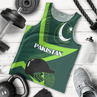 Pakistan Cricket Helmet Men Tank Top Proud Shaheen Falcon Star and Crescent - Wonder Print Shop