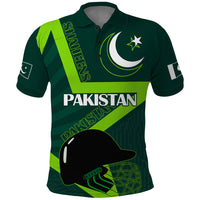 Pakistan Cricket Helmet Polo Shirt Proud Shaheen Falcon Star and Crescent - Wonder Print Shop