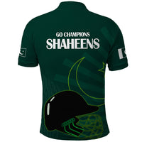 Pakistan Cricket Helmet Polo Shirt Proud Shaheen Falcon Star and Crescent - Wonder Print Shop