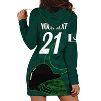 Custom Pakistan Cricket Helmet Hoodie Dress Proud Shaheen Falcon Star and Crescent - Wonder Print Shop