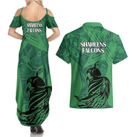 Pakistan Cricket Couples Matching Summer Maxi Dress and Hawaiian Shirt Go Falcon World Cup 2023 Sporty Style LT9 - Wonder Print Shop