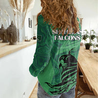 Pakistan Cricket Women Casual Shirt Go Falcon World Cup 2023 Sporty Style - Wonder Print Shop