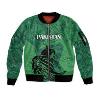 Custom Pakistan Cricket Sleeve Zip Bomber Jacket Go Falcon World Cup 2023 Sporty Style - Wonder Print Shop