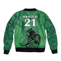 Custom Pakistan Cricket Sleeve Zip Bomber Jacket Go Falcon World Cup 2023 Sporty Style - Wonder Print Shop