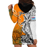 Personalised Fiji Australia Rugby Hoodie Dress World Cup 2023 Polynesia Tapa Mixed Indigenous Aboriginal - Wonder Print Shop