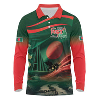 Bangladesh Victory Day Long Sleeve Polo Shirt National Martyrs' Memorial - Wonder Print Shop