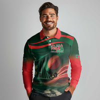 Bangladesh Victory Day Long Sleeve Polo Shirt National Martyrs' Memorial - Wonder Print Shop
