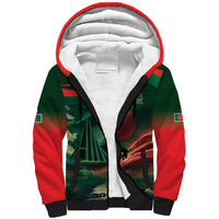 Bangladesh Victory Day Sherpa Hoodie National Martyrs' Memorial - Wonder Print Shop
