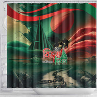 Bangladesh Victory Day Shower Curtain National Martyrs' Memorial - Wonder Print Shop